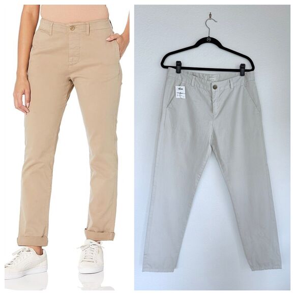 Current/Elliott Refurbished Women's Slim Fit Chino Pants in Khaki Tan Size 28 - Picture 1 of 8